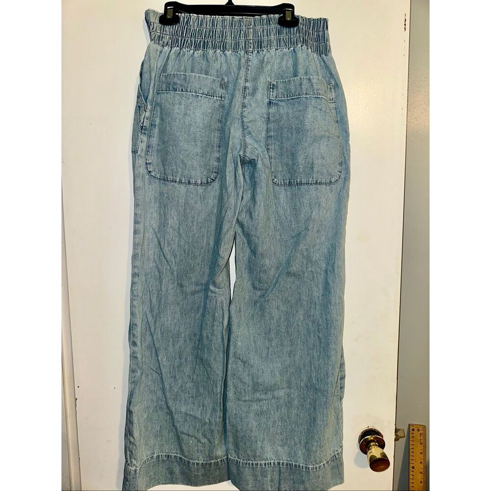 We The Free Free People Breezy Denim Pull-On Jeans Adirondack Size Medium M 8 10 - Picture 2 of 8